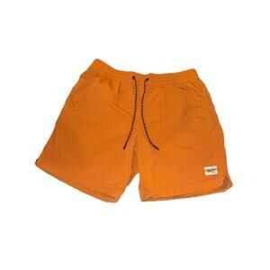 Howler Bros Pressure Drop Cord Shorts Mens 34 Orange Corduroy Stretch Drawstring